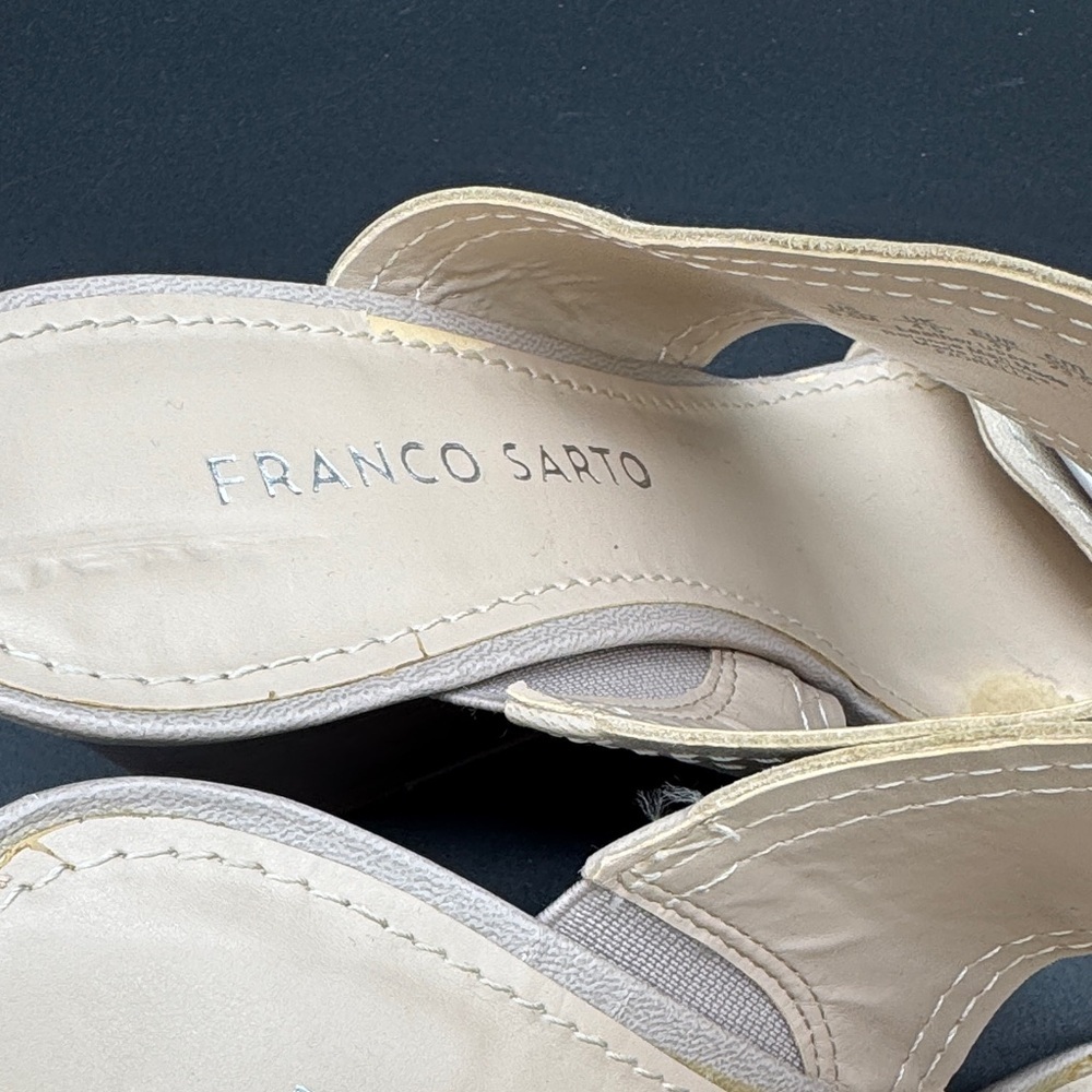 Franco Sarto Florella Tan Mules with Buckle Detail Size 6.5 - Picture 7 of 11